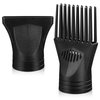 Ipetboom 2 Pcs Black Plastic Salon Hair Dryer Nozzle Replacement Hair Dryer Diffuser Nozzle Hair Dryer Nozzle Comb Attachment Concentrator Replacemen for Salon Home