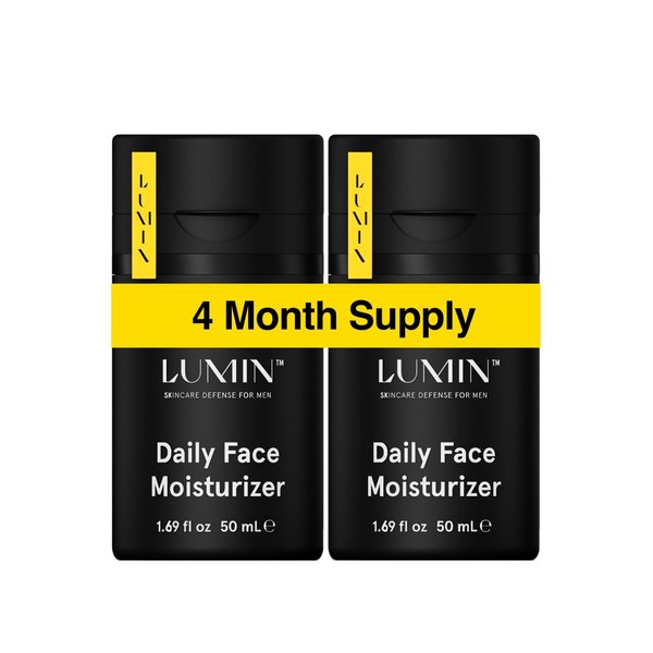 Lumin - Daily Face Moisturizer for Men - with niacinamide, Mens Face Lotion, Mens Skin Care, Ideal for normal & combination skin, 50ml, 2-Pack