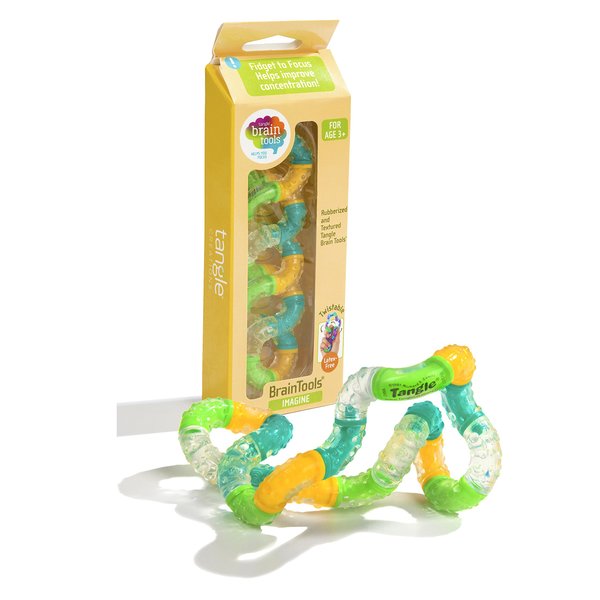 Tangle Braintools Imagine - Quiet Fidget Toy for School Or Work - Rubber Texture for Hand Therapy - Discreet Fidget Toy for On The Go Use