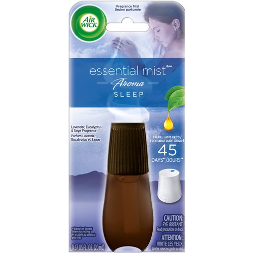 Air Wick Essential Mist Refill, Essential Oils Diffuser, Sleep, 1ct, Air Freshener, Aroma