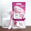 Pure Silk Contour 6 Premium Disposable Razor, 3 Count