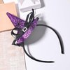DIUEWOW Halloween Headbands for Women Kids Witch Hat Hairbands Purple Small Witch Hair Hoops Halloween Hair Accessories