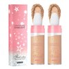Body Glitter-Highlighter Makeup Stick with Sponge Head,2 Pcs Shimmer and Shine High Gloss Blush Contour Powder Makeup,Fairy Dust Glitter for Face Body Hair Cosmetic Brown