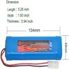 GEILIENERGY 7.2V 3800mAh High Capacity 6-Cell NiMH Flat Battery Pack, Replacement Hobby Battery for RC Car, RC Truck, RC Boat with Standard Tamiya Connector (1Pack) + 8.6V Output Adapter(1Pack)