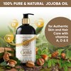 Essencetics Organic Jojoba Oil 16 oz - 100% Pure & Natural Jojoba Massage Oil for Hair, Skin, Body, & Face - Natural Cold Pressed Unrefined - Jojoba Oil Organic Massage Oil for Massage Therapy