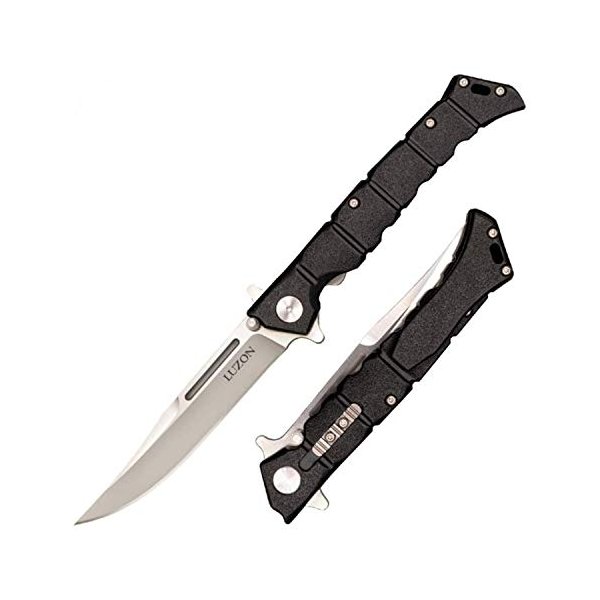 Cold Steel Luzon Series Folding Knife with Pocket Clip, Black/Silver