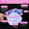 FANDAMEI Gel Nail Polish Remover Kit, Nail Soaking Bowl, Nail Soak Off Bowl, Nail Soaking Bowl For Acrylic Nails, Dip Powder Remover Tools, Nail Remover Bowl, Manicure Bowls Nail Soaking, Cuticle Kit