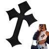 10 Pcs Cross Patch Cross Embroidered Applique Decorative Iron on Clothing Embroidered Patches Cross Medieval Gothic Sew On/Iron On Patches Appliques for Clothes Dress Hat Jeans Repair DIY Accessories