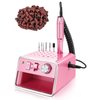Subay Nail Drill Machine Electric File, Portable for Acrylic Gel Dip Powder Nails, Nail Drill Kit for Manicure Pedicure, Nail Set with Everything, Purple Pink