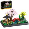 APENGBAOL Zen Tranquil Garden Architectural Set, Cherry Blossom Bonsai Tree Miniature Building Block Set, Home and Office Decoration Set, Adult and Child (2280 Pieces)