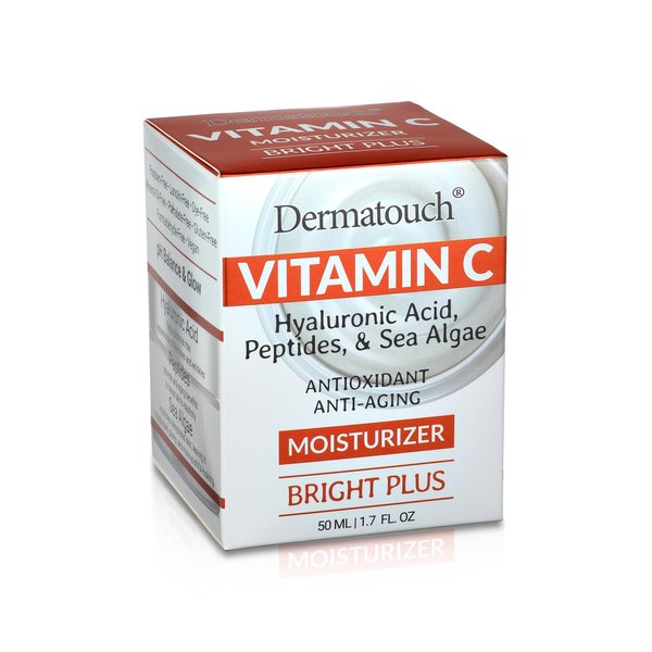 DERMATOUCH Vitamin C Moisturizer with Hyaluronic Acid, Peptides & Sea Algae, 1.75 fl oz - Made in America