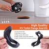 boeemi RV Toilet Seal and 3 Inch Socket RV Toilet Flange Kit, Designed for RV 300/310/320 Toilets, Replaces 385345892 Flange and 385311658 Flush Seal and 385311652 Base Seal, 3 in 1 Combo Kit - Black