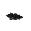 Smaller chuncky black metal black crystal hair pin alligator clip