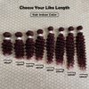 REMY HAIR Human Hair Bundles Red Deep Wave Bundles Colored #99j Burgundy Deep Weave One Bundle 12 Inch Brazilian Virgin Human Hair Extensions for Black Women