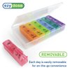 Ezy Dose Weekly (7-Day) Pill Case, Medicine Planner, Vitamin Organizer Box, Convenient and Easy to Use, X-Large Pop-Out Compartments, 3 Times a Day, Rainbow Lids with Case, BPA Free