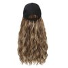 Yunkang Baseball Cap Wig Long Natural Wavy Hair Extensions With Hat Heat Resistant Synthetic Fiber Hairpieces Adjustable Hat Wig for Women Girls (B-M Brown blonde)