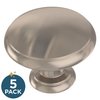 Franklin Brass Round Ringed (10-Pack) Cabinet Knobs Satin Nickel Drawer Knobs Kitchen Cabinet Knobs for Dresser Drawers Pulls and Knobs 1-1/4" Closet Door Knobs P35597K-SN-B