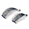 HairZing Stretchy Banana Hair Clip - Sturdy Hold, No Damage, Creases or Pain (Silver, Medium)