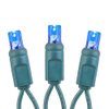 Novelty Lights 100 Light LED Christmas Mini Light Set, Outdoor Lighting Party Patio String Lights, Blue, Green Wire, 34 Feet