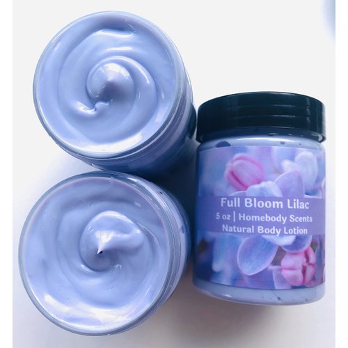 Full Bloom Lilac Body Lotion, Lilac Body Cream, Allergen, Gluten, Sulfate, Phthalate and Cruelty Free, 100% Vegan, Floral Scent, Body Lotion by Homebody Scents (Full Bloom Lilac, 8 oz)