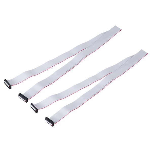 MECCANIXITY 2 Pcs IDC Flat Ribbon Cable, 2.54mm Pitch 30mm Width 100cm Long 24 Pin FC to FC Flat Ribbon Connector Jumper Wire for PC, LED Displays