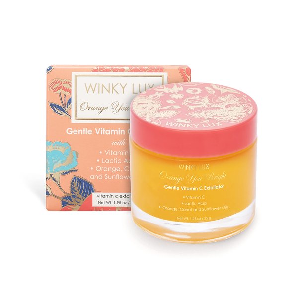 Winky Lux Orange You Bright Exfoliator - Face Exfoliator with Vitamin C and Lactic Acid, Dead Skin Remover for Face, Face Scrub