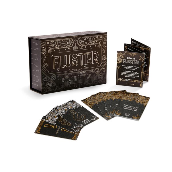 FLUSTER Ice Breakers and Deep Conversation Cards for Adults (126 Cards) | Conversation Starter Social Card Game for Friends & Couples - Fun Question Cards for Parties, Dates, Road Trips & Game Nights