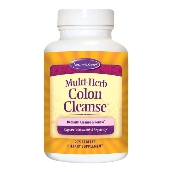 Nature's Secret Multi-Herb Colon Cleanse Supports Digestive Health and Regularity, 275 Tablets