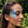 Mysense Royal Blue Body Glitter Gel, Singer Concerts Face Glitter Makeup, Music Festival Rave Face Eye Hair Accessories, Chunky Glitter Mermaid Sequins, Sparkling Glitter Face Paint for Women, 30g