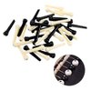 24pcs Acoustic Guitar Bridge Pins Pegs with 1pc Bridge Pin Puller Remover, Ivory & Black-Jinlop