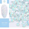 DAODER 4pack Sparkly Opal Rhinestones for Nails 3D Nail Art Rhinestones Kit Crystal Diamond Rhinestones and Charms Nail Decoration Flatback Gems Stones Pink White Blue Green Nail Jewels Crafts DIY