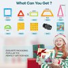 Assark Magnetic Tiles, 98pcs Magnetic Blocks Set Magnet Toys with 2 Cars, Kids Magnetic Building Blocks Set for 3 4 5 6 7 8+ Year Old Boys Girls, STEM Preschool Toys for Gift
