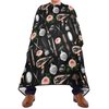 ALAZA Rose Flower Hairdresser Tools Print Black Waterproof Barber Cape for Men Women Beard Shaving Bib Apron Professional Hair Cutting Cloth, 65 x 55 inch