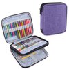 Teamoy Organizer Case for Interchangeable Circular Knitting Needles, Crochet Hooks and Knitting Accessories, Keep All in Place and Easy to Carry, Purple (No Accessories Included)