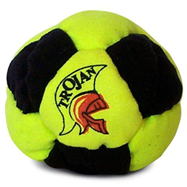 World Footbag Trojan Hacky Sack Footbag, Neon Yellow/Black
