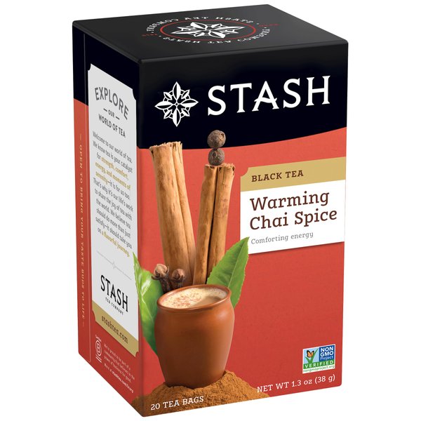 Stash Tea Chai Spice Black Tea, 6 Boxes with 20 Tea Bags Each (120 Tea Bags Total)