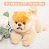 CU-MATE 16'' Pomeranian Plush Stuffed Animal Dog,Cute Soft Plush Toys Dog Puppy Gift for Girls Boys