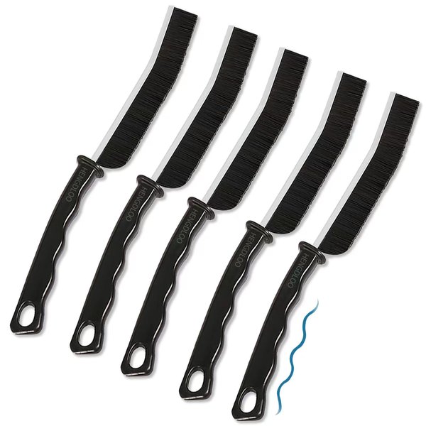 HENGDLOO 5 PCS Hard Bristle Crevice Cleaning Brush,Thin Crevice Cleaning Brushes for Household Use, Multifunctional Cleaning Tools for Narrow Corner Tight Spaces