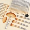 Makeup Brushes, VANDER 32PCs Professional makeup brush set, Premium Synthetic Fiber Make up Brushes for Foundation Powder Concealers Eyeshadow Eyeliner,Champagne