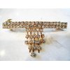 Crystal gold or silver cascading crystal hair barrette clip bridal clip bridal (Primary color: Gold)