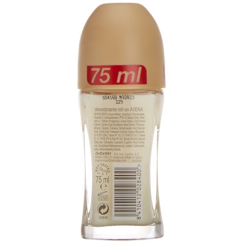 Babaria Roll On Deodorant Oats 75ml Duo