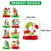 9Pcs whoville Christmas Decorations green Centerpiece ChristmasTable Decorations Christmas Party Decorations Whoville Christmas Decorations for Whoville Party Supplies