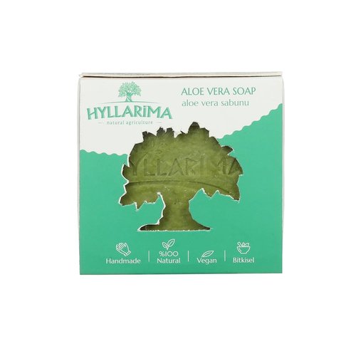 Hyllarima aloe vera soap | handmade | 125gr (1 pack) Aloe Vera Soap Bar – Face, Hand, and Body - Cleansing & Moisturizing Organic Extra handmade