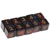 Yiotfandoll 10PCS Polyhedral Dice D6 Dice 16mm Acrylic 6 Sided Dice Double Colors Game Dice for RPG MTG DND Dice Table Games (Red Blue)