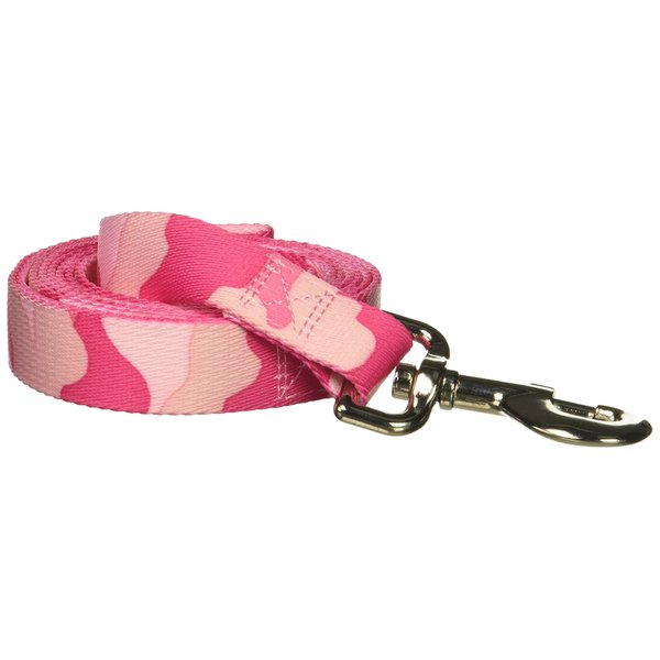 Guardian Gear Nylon Camo Dog Leash, 6-Feet x 1-Inch Lead, Pink