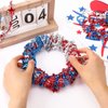 JULBEAR 4th of July Beads Necklaces, 24pcs Patriotic Star Bead Necklace for Independence Day Party Favors Carnival Decorations Accessories Supplies