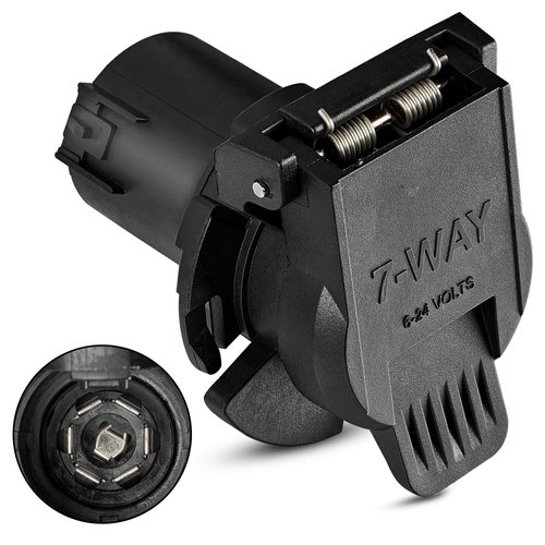 Oyviny USCAR to RV 7 Way Trailer Plug Adapter, Twist Lock Vehicle Side USCAR 7 Way Plug for GM/Chevy OEM Replacement, USCAR Socket and Factory Tow Package Required