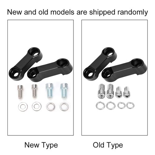 Tbest Motorcycle Mirror Mount Riser Extender Adapter,10mm 8mm Motorcycle Rearview Mirror Adapter Kit Riser Mount Extender