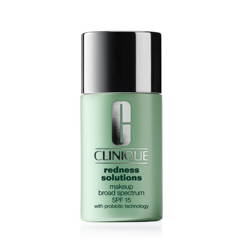 Clinique Redness Solutions Liquid Foundation Makeup Broad Spectrum SPF 15 With Probiotic Technology | Covers Redness + Appropriate For Skin With Rosacea, Calming Ivory