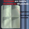 Card Case Compatible for Yoto Card Case Holder 80 Pockets Card Folder Card Binder with Zipper fit 2.3 * 3.4 inch Mini Audiobook Cards (Pink)